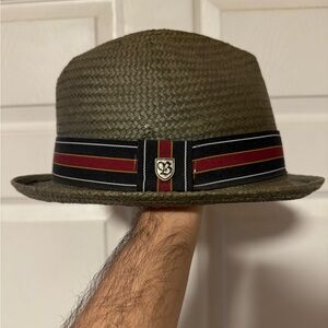 Brixton Straw Fedora Hat Size Large